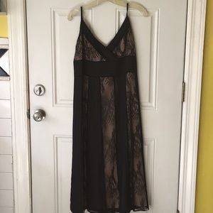 Lace and silk LOFT dress